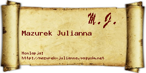 Mazurek Julianna névjegykártya