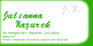 julianna mazurek business card